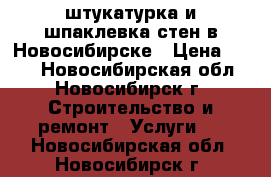 штукатурка и шпаклевка стен в Новосибирске › Цена ­ 250 - Новосибирская обл., Новосибирск г. Строительство и ремонт » Услуги   . Новосибирская обл.,Новосибирск г.